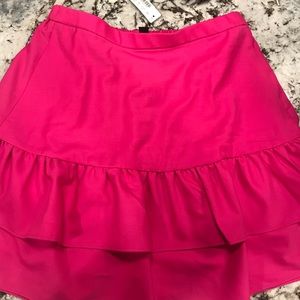 J Crew Hot Pink Layered Skirt